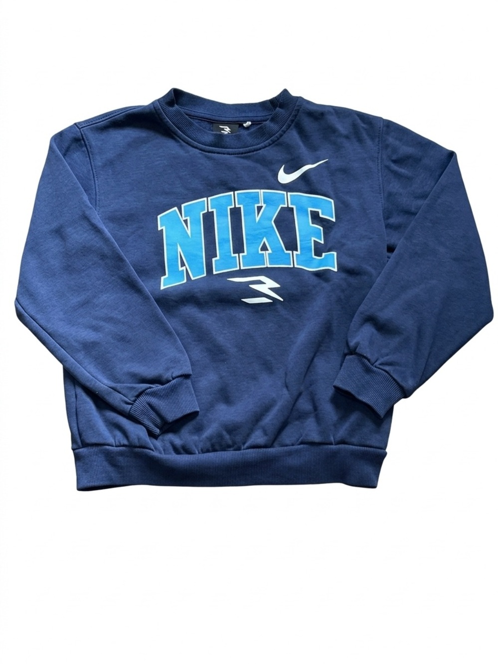 Nike 3BRAND Kids Navy Blue Crewneck Sweatshirt Size 10 Big Boys Russell Wilson